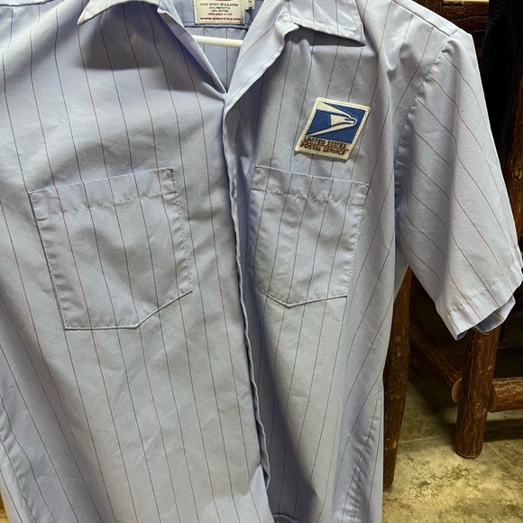 6 shirt bundle. Striped carrier short sleeved shirts. Size 17. - Picture 4 of 7